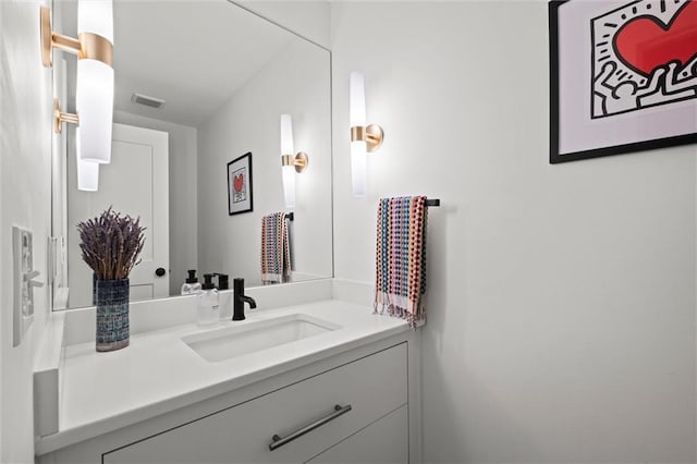 9818 Overbrook Ct, Leawood, KS 66206 - bathroom with visible vents and vanity
