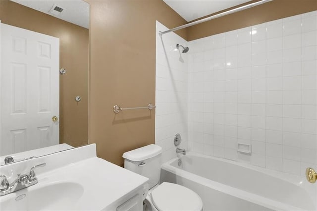 14175 W 149th Ter, Olathe, KS 66062 - bathroom featuring toilet, vanity, and bathtub / shower combination