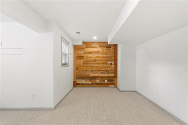 14175 W 149th Ter, Olathe, KS 66062 - carpeted spare room featuring recessed lighting, baseboards, and wooden walls