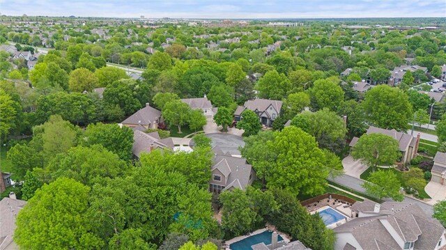 drone / aerial view with a residential view