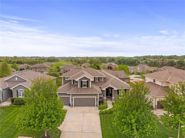 drone / aerial view featuring a residential view