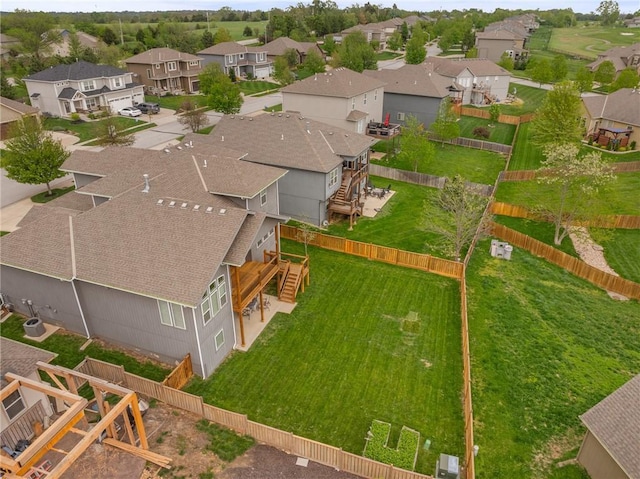 bird's eye view with a residential view