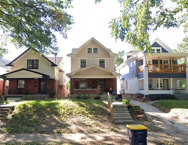 4011 Morrell Ave, Kansas City, MO 64123 - view of front of property with a porch