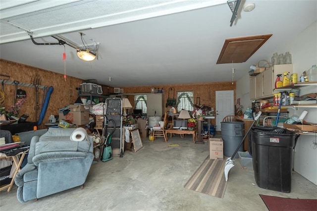 garage featuring a garage door opener
