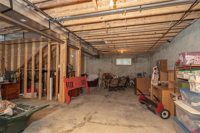 view of basement