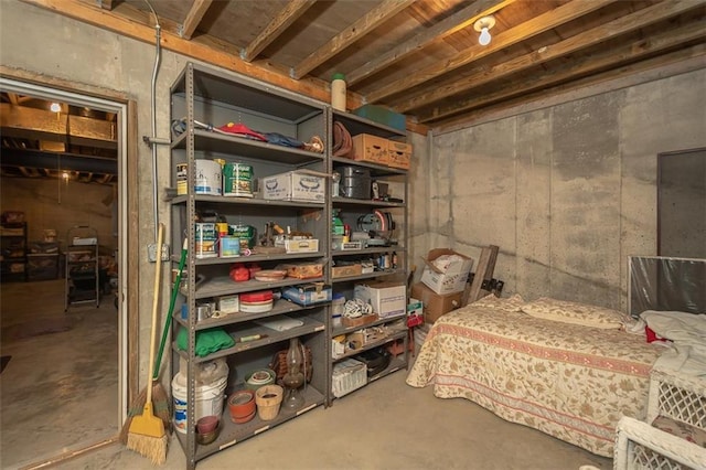 view of storage area