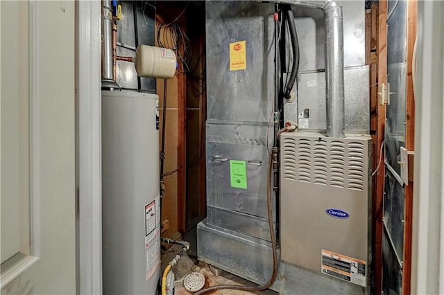 utilities featuring heating unit and water heater