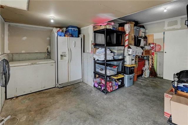 view of storage area