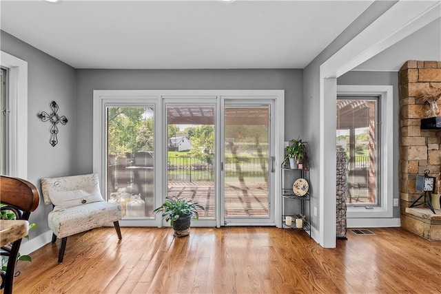 3610 NE Basswood Dr, Lees Summit, MO 64064 - doorway with wood finished floors
