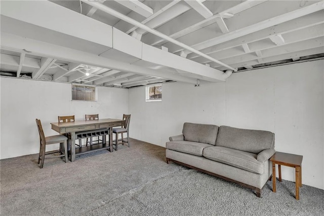 view of carpeted living room