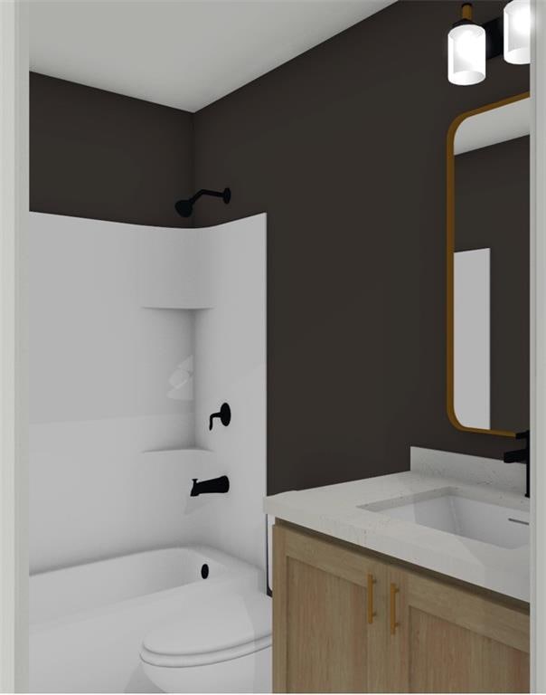 18180 NW 127th St, Platte City, MO 64079 - full bath featuring vanity, toilet, and shower / tub combination