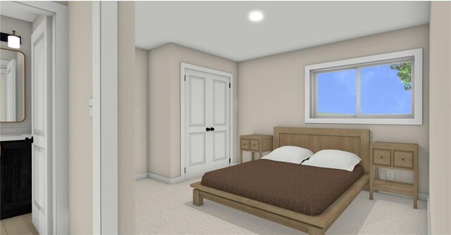 18180 NW 127th St, Platte City, MO 64079 - bedroom with baseboards, a closet, and recessed lighting