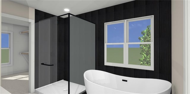 18180 NW 127th St, Platte City, MO 64079 - full bathroom featuring a freestanding bath and walk in shower
