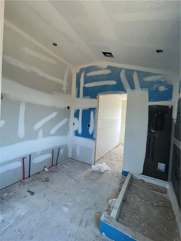 1226 NE 122nd St, Kansas City, MO 64165 - miscellaneous room featuring vaulted ceiling and a textured ceiling