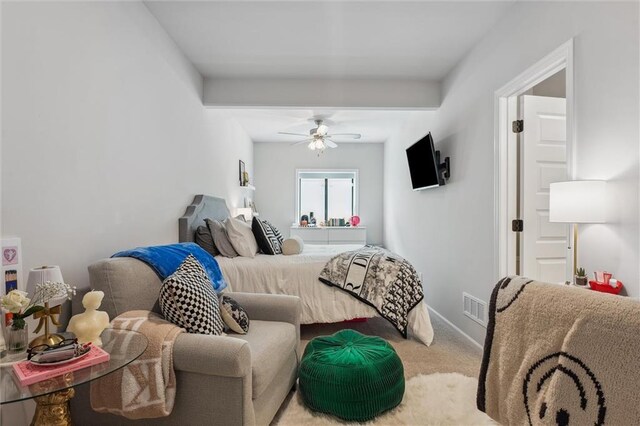 325 Ambersham Dr, Lees Summit, MO 64081 - bedroom featuring carpet and ceiling fan