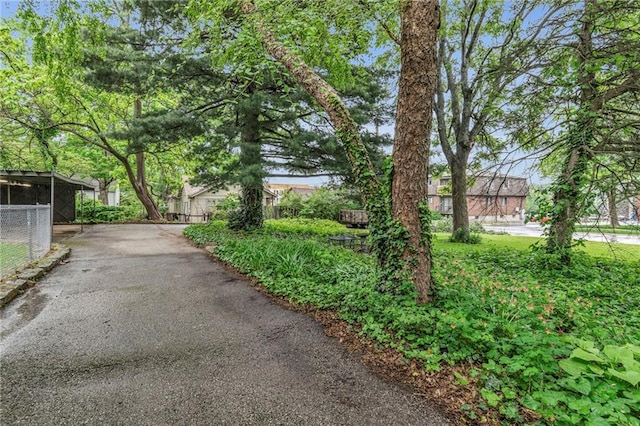 view of asphalt driveway