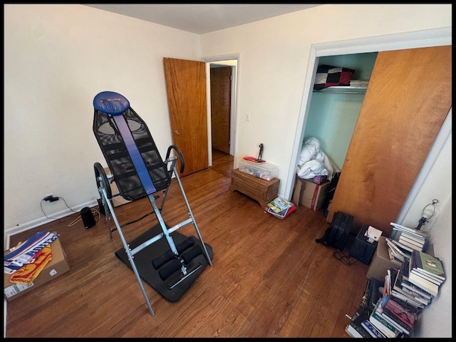 708 Highland Ave, Warrensburg, MO 64093 - exercise room with wood finished floors