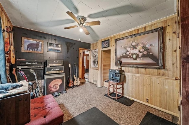 6425 N Edison Ave, Kansas City, MO 64151 - interior space with wooden walls