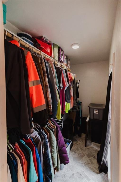view of walk in closet
