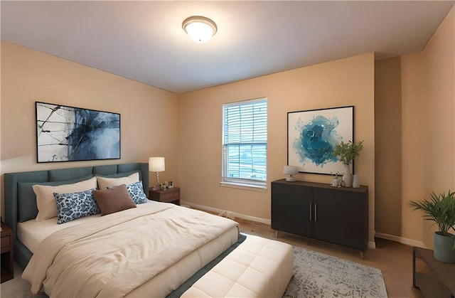 bedroom with baseboards