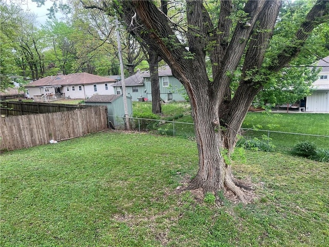 9505 E 79th St, Raytown, MO 64138 - view of yard with a fenced backyard and a residential view