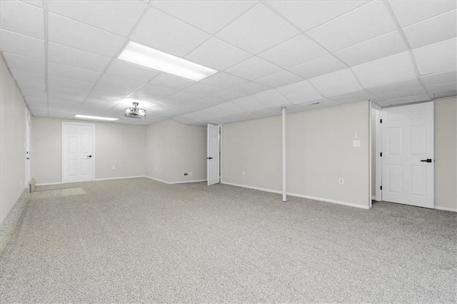 709 SW Graystone Dr, Grain Valley, MO 64029 - finished below grade area featuring carpet flooring and a drop ceiling