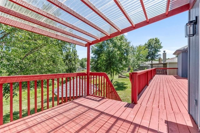 709 SW Graystone Dr, Grain Valley, MO 64029 - view of wooden terrace