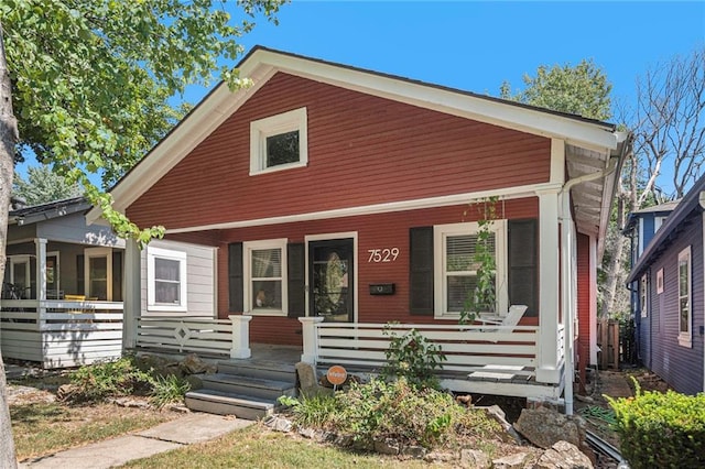 bungalow with covered porch