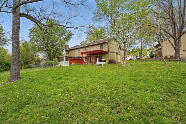 view of grassy yard