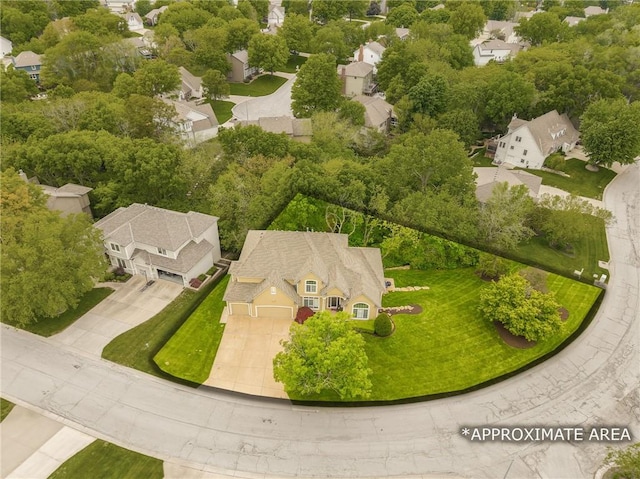 aerial perspective of suburban area