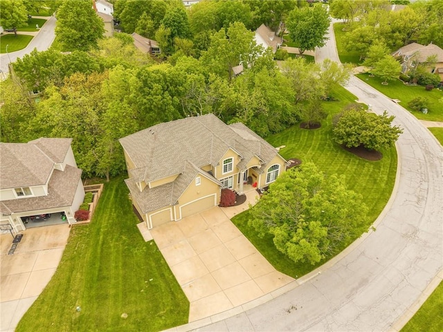 view from above of property