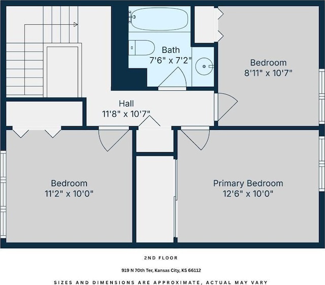 919 N 70th Ter, Kansas City, KS 66112 - floor plan / room layout
