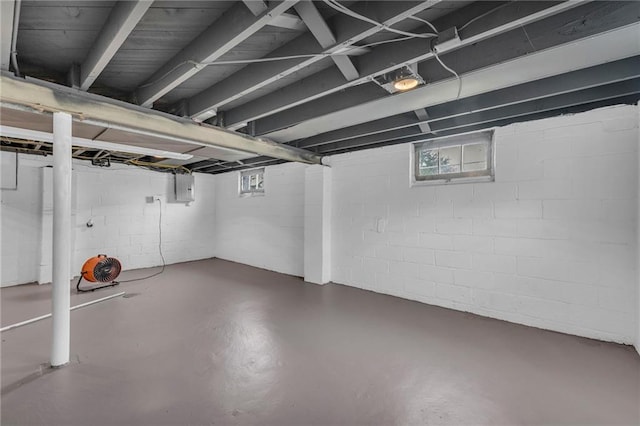 view of basement