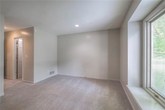 12704 Mohawk Cir, Leawood, KS 66209 - empty room with light carpet, baseboards, and recessed lighting