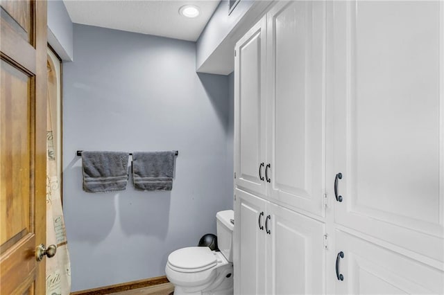 205 N 1700th Rd, Lecompton, KS 66050 - bathroom with toilet and a textured ceiling