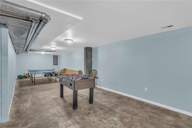 205 N 1700th Rd, Lecompton, KS 66050 - rec room with baseboards and concrete flooring