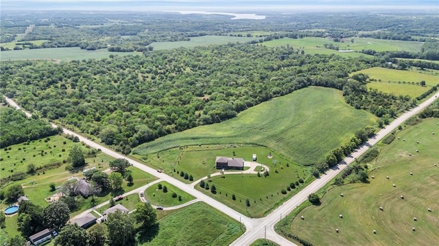 205 N 1700th Rd, Lecompton, KS 66050 - aerial overview of property's location with rural landscape