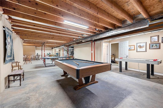 5484 NE Northgate Xing, Lees Summit, MO 64064 - game room with unfinished concrete flooring and pool table