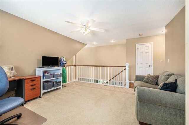 5484 NE Northgate Xing, Lees Summit, MO 64064 - office with a ceiling fan and light carpet