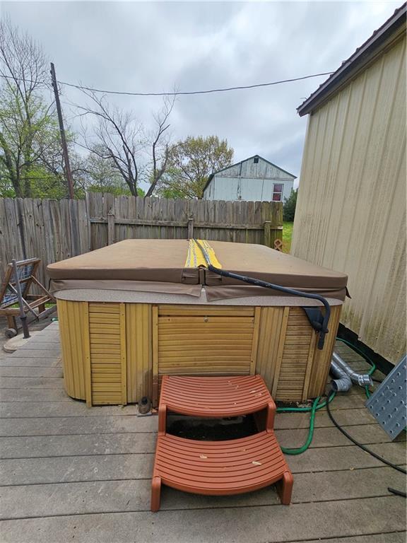 30740 W 83rd St, De Soto, KS 66018 - deck featuring fence private yard and a hot tub