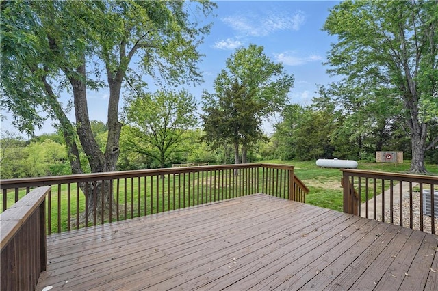 5700 N 123rd St, Kansas City, KS 66109 - wooden deck featuring a yard