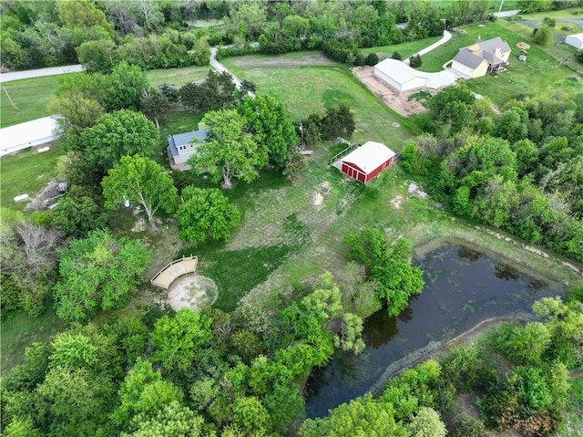 5700 N 123rd St, Kansas City, KS 66109 - aerial view of property and surrounding area with a nearby body of water