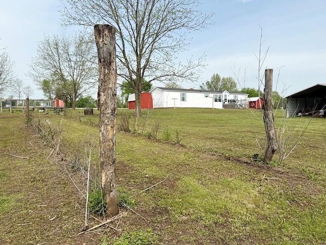 view of yard featuring a carport