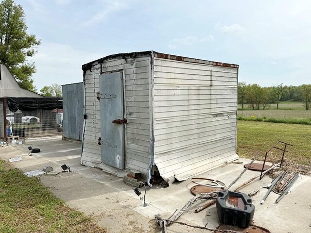 view of shed