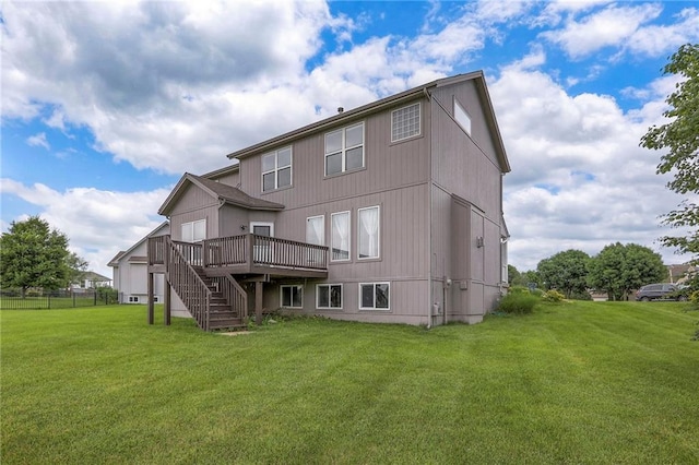 812 SW Stablewood Cir, Lees Summit, MO 64081 - rear view of property with a wooden deck and stairs