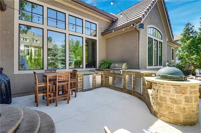 view of patio / terrace with area for grilling