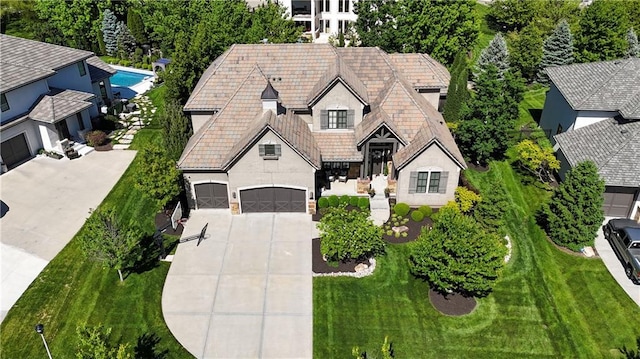 view from above of property