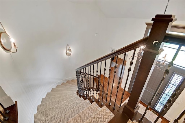 16305 Flint St, Overland Park, KS 66221 - stairs with wood finished floors
