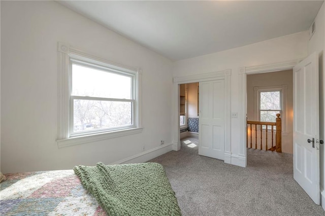 bedroom with carpet floors