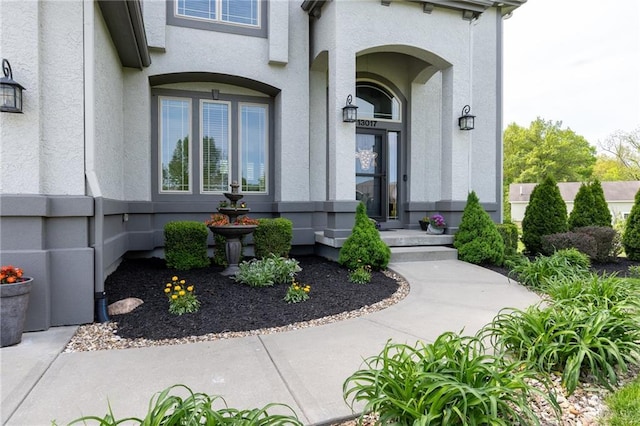 13017 Kelli Dr, Kearney, MO 64060 - view of exterior entry with stucco siding